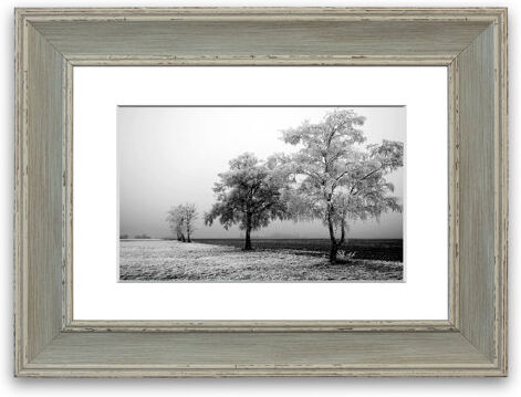East Urban Home 'Winter Mist' Framed Photographic Print East Urban Home Size: 93 cm H x 70 cm W, Frame Options: Blue Distressed  - Size: 50 cm H x 70 cm W East Urban Home 'Winter Mist' Framed Photographic Print East Urban Home Size: 93 cm H x 70 cm W, Frame Options: Blue Distressed  - Size: 50 cm H x 70 cm W