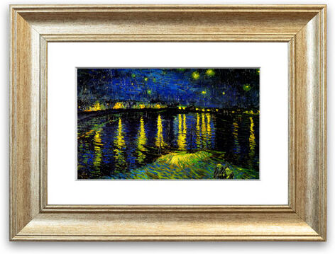 East Urban Home 'Vincent Van Gogh Starry Night Over Rhone Canv Cornwall' Framed Photographic Print East Urban Home Size: 93 cm H x 126 cm W, Frame Options: Silver Ant  - Size: 93 cm H x 70 cm W East Urban Home 'Vincent Van Gogh Starry Night Over Rhone Canv Cornwall' Framed Photographic Print East Urban Home Size: 93 cm H x 126 cm W, Frame Options: Silver Ant  - Size: 93 cm H x 70 cm W