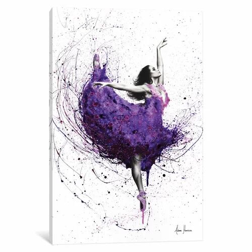 East Urban Home Purple Rain Ballet' Giclée Art Print on Wrapped Canvas East Urban Home Size: 101.6cm H x 66.04cm W x 1.91cm D  - Size: 152.4cm H x 101.6cm W x 3.81cm D