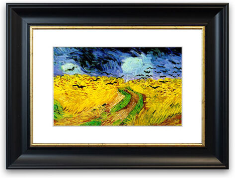 East Urban Home 'Van Gogh Wheatfields with Crows Cornwall' Framed Photographic Print East Urban Home Size: 50 cm H x 70 cm W, Frame Options: Black Matt  - Size: 93 cm H x 126 cm W East Urban Home 'Van Gogh Wheatfields with Crows Cornwall' Framed Photographic Print East Urban Home Size: 50 cm H x 70 cm W, Frame Options: Black Matt  - Size: 93 cm H x 126 cm W