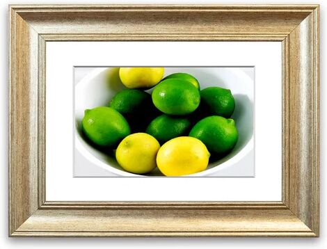 East Urban Home 'Lemon And Limes Cornwall' Framed Photographic Print East Urban Home Size: 93 cm H x 126 cm W, Frame Options: Silver Antique  - Size: 93 cm H x 70 cm W