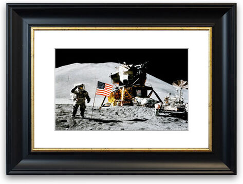 East Urban Home 'American Moon Landing Cornwall' Framed Photographic Print East Urban Home Size: 93 cm H x 70 cm W, Frame Options: Black  - Size: 93 cm H x 70 cm W East Urban Home 'American Moon Landing Cornwall' Framed Photographic Print East Urban Home Size: 93 cm H x 70 cm W, Frame Options: Black  - Size: 93 cm H x 70 cm W