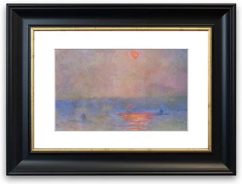 East Urban Home 'Waterloo Bridge, The Sun in the Fog By Monet Cornwall' Framed Photographic Print East Urban Home Size: 93 cm H x 126 cm W, Frame Options: Black Matt  - Size: 93 cm H x 70 cm W