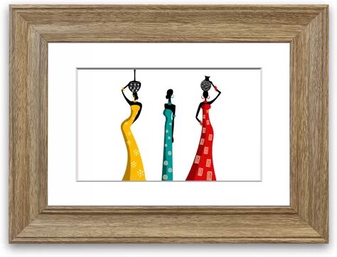 East Urban Home 'African Women' Framed Photographic Print East Urban Home Size: 93 cm H x 126 cm W, Frame Options: Teak  - Size: 50 cm H x 70 cm W