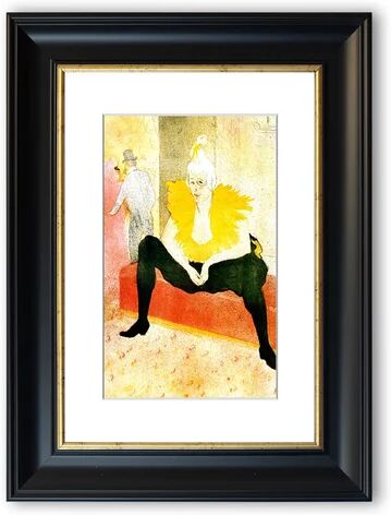 East Urban Home 'Sitting Clown' by Henri de Toulouse-Lautrec Framed Photographic Print East Urban Home Size: 93 cm H x 70 cm W, Frame Options: Black Matte  - Size: 93 cm H x 70 cm W East Urban Home 'Sitting Clown' by Henri de Toulouse-Lautrec Framed Photographic Print East Urban Home Size: 93 cm H x 70 cm W, Frame Options: Black Matte  - Size: 93 cm H x 70 cm W