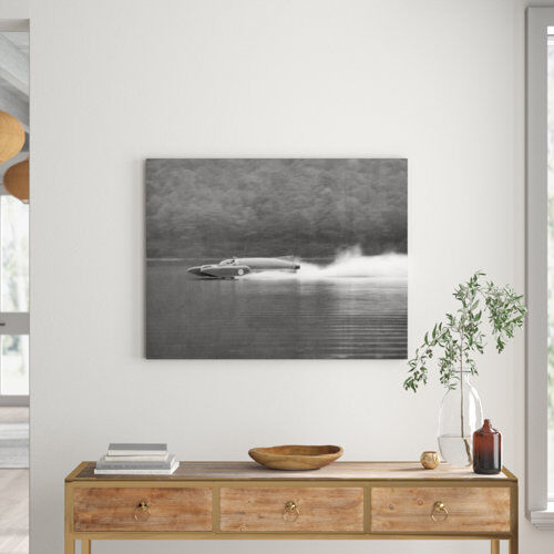 East Urban Home 'Donald Campbell in Bbuebird K7' Photograph East Urban Home Format: Wrapped Canvas, Size: 76.8 cm H x 100 cm W x 3.8 cm D  - Size: 100 cm H x 70.1 cm W x 3.8 cm D East Urban Home 'Donald Campbell in Bbuebird K7' Photograph East Urban Home Format: Wrapped Canvas, Size: 76.8 cm H x 100 cm W x 3.8 cm D  - Size: 100 cm H x 70.1 cm W x 3.8 cm D