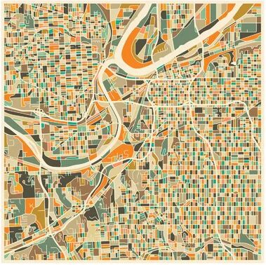 East Urban Home 'Abstract City Map of Kansas City' Graphic Art on Wrapped Canvas East Urban Home Size: 66.04cm H x 66.04cm W x 3.81cm D  - Size: 66.04cm H x 45.72cm W x 3.81cm D East Urban Home 'Abstract City Map of Kansas City' Graphic Art on Wrapped Canvas East Urban Home Size: 66.04cm H x 66.04cm W x 3.81cm D  - Size: 66.04cm H x 45.72cm W x 3.81cm D