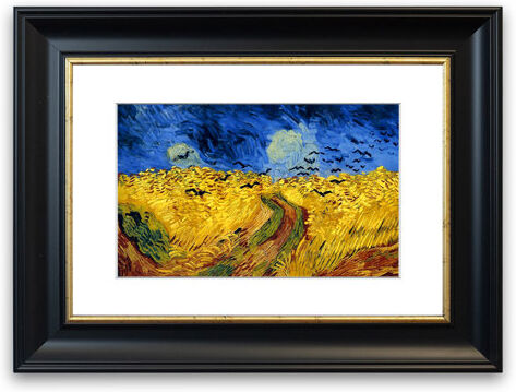 East Urban Home 'Van Gogh Wheatfield with Crows Cornwall' Framed Photographic Print East Urban Home Size: 50 cm H x 70 cm W, Frame Options: Black Matt  - Size: 93 cm H x 126 cm W East Urban Home 'Van Gogh Wheatfield with Crows Cornwall' Framed Photographic Print East Urban Home Size: 50 cm H x 70 cm W, Frame Options: Black Matt  - Size: 93 cm H x 126 cm W