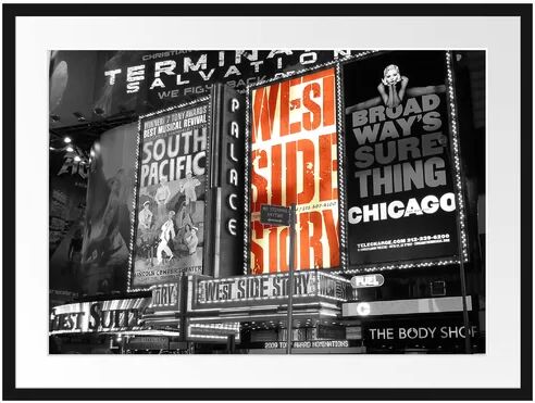 East Urban Home Famous Broadway Programme Framed Photographic Print Poster East Urban Home  - Size: Mini (Under 40cm High)