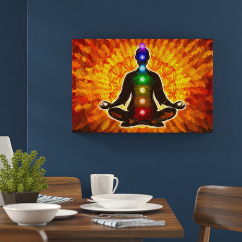 East Urban Home Meditation with 7 Chakras Painting Print on Canvas East Urban Home Size: 70cm H x 100cm W  - Size: 74cm H X 60cm W X 60cm D East Urban Home Meditation with 7 Chakras Painting Print on Canvas East Urban Home Size: 70cm H x 100cm W  - Size: 74cm H X 60cm W X 60cm D