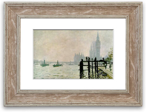East Urban Home 'Claude Monet the Thames and the Houses of Parliament Framed Photographic Print East Urban Home Size: 126 cm H x 93 cm W, Frame Options: Walnut  - Size: 70 cm H x 50 cm W East Urban Home 'Claude Monet the Thames and the Houses of Parliament Framed Photographic Print East Urban Home Size: 126 cm H x 93 cm W, Frame Options: Walnut  - Size: 70 cm H x 50 cm W