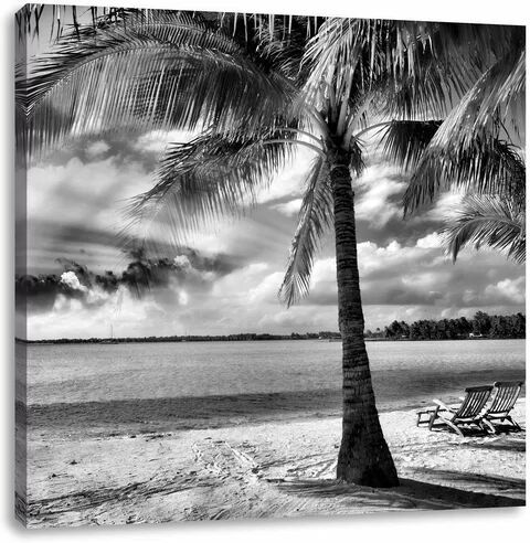 East Urban Home Sun Loungers on the Beach Photographic Art Print on Canvas East Urban Home Size: 60cm H x 60cm W  - Size: 70cm H x 70cm W East Urban Home Sun Loungers on the Beach Photographic Art Print on Canvas East Urban Home Size: 60cm H x 60cm W  - Size: 70cm H x 70cm W