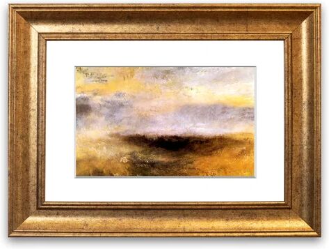 East Urban Home 'Seascape with Storm' by J.M.W Turner Framed Photographic Print East Urban Home Size: 93 cm H x 70 cm W, Frame Options: Gold  - Size: 50 cm H x 70 cm W