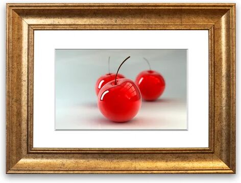 East Urban Home 'Glass Cherries Cornwall' Framed Photographic Print East Urban Home Size: 70 cm H x 93 cm W, Frame Options: Gold  - Size: 70 cm H x 93 cm W East Urban Home 'Glass Cherries Cornwall' Framed Photographic Print East Urban Home Size: 70 cm H x 93 cm W, Frame Options: Gold  - Size: 70 cm H x 93 cm W