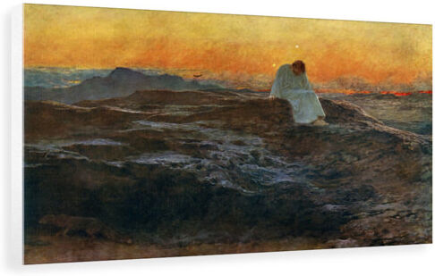 East Urban Home Christ in the Wilderness - Painting Print East Urban Home Format: Wrapped Canvas, Size: 48.7 cm H x 80 cm W x 3.8 cm D  - Size: 80 cm H x 62 cm W x 3.8 cm D East Urban Home Christ in the Wilderness - Painting Print East Urban Home Format: Wrapped Canvas, Size: 48.7 cm H x 80 cm W x 3.8 cm D  - Size: 80 cm H x 62 cm W x 3.8 cm D