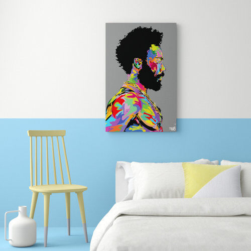 East Urban Home 'Donald Glover' Graphic Art Print on Canvas East Urban Home Size: 101.6cm H x 66.04cm W x 1.91cm D  - Size: 93.98cm H x 93.98cm W x 1.91cm D East Urban Home 'Donald Glover' Graphic Art Print on Canvas East Urban Home Size: 101.6cm H x 66.04cm W x 1.91cm D  - Size: 93.98cm H x 93.98cm W x 1.91cm D