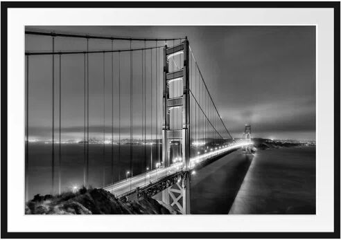 East Urban Home Golden Gate Bridge, San Francisco Framed Photographic Print East Urban Home Size: 70cm H x 100cm W  - Size: 80cm H x 60cm W