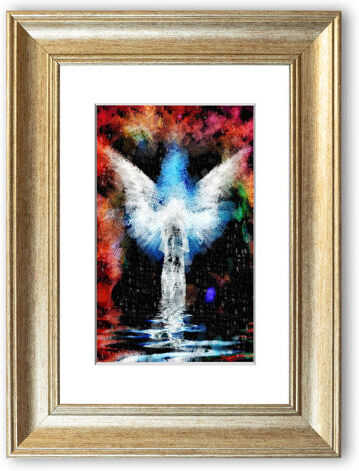 East Urban Home 'Angel Vision' Framed Photographic Print East Urban Home Size: 70 cm H x 50 cm W, Frame Options: Silver  - Size: 126 cm H x 93 cm W East Urban Home 'Angel Vision' Framed Photographic Print East Urban Home Size: 70 cm H x 50 cm W, Frame Options: Silver  - Size: 126 cm H x 93 cm W