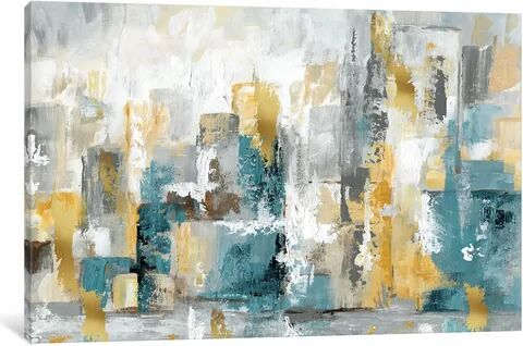 East Urban Home 'City Views I' Art Print on Canvas East Urban Home Size: 45.72cm H x 66.04cm W x 1.91cm D  - Size: Small