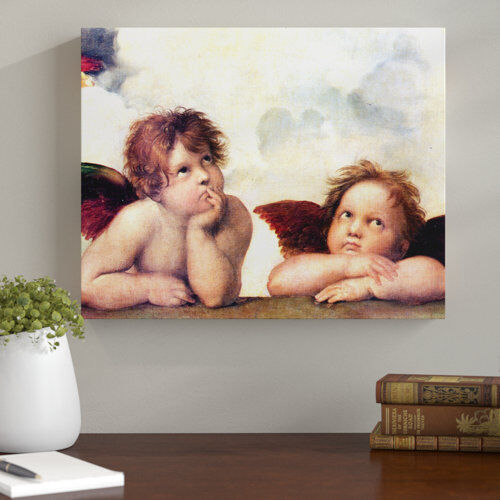 East Urban Home 'Angel' by Raffael Framed Oil Painting Print on Canvas East Urban Home Size: 60cm H x 80cm W x 2cm D  - Size: 90cm H x 120cm W x 2cm D East Urban Home 'Angel' by Raffael Framed Oil Painting Print on Canvas East Urban Home Size: 60cm H x 80cm W x 2cm D  - Size: 90cm H x 120cm W x 2cm D