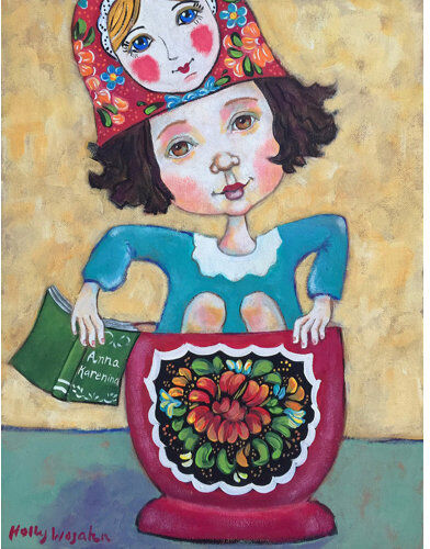 East Urban Home 'Pretty Russian Doll' by Holly Wojahn Art Print on Wrapped Canvas East Urban Home Size: 79cm H x 61cm W x 3.81cm D  - Size: 30cm H x 45cm W x 3.81cm D East Urban Home 'Pretty Russian Doll' by Holly Wojahn Art Print on Wrapped Canvas East Urban Home Size: 79cm H x 61cm W x 3.81cm D  - Size: 30cm H x 45cm W x 3.81cm D