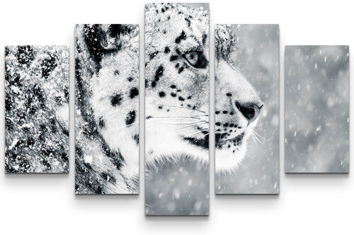 East Urban Home Profile of a Snow Leopard Photographic Print Multi-Piece Image on Canvas East Urban Home  - Size: Mini (Under 40cm High) East Urban Home Profile of a Snow Leopard Photographic Print Multi-Piece Image on Canvas East Urban Home  - Size: Mini (Under 40cm High)
