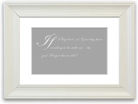 East Urban Home 'If I Lay Here If I Just Snow Patrol 2' Framed Photographic Print East Urban Home Size: 50 cm H x 70 cm W, Frame Options: Matte White  - Size: 93 cm H x 126 cm W