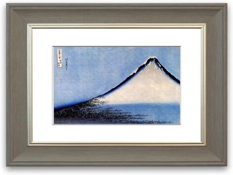 East Urban Home 'Mount Fuji [2] By Hokusai Cornwall' Framed Photographic Print East Urban Home Size: 93 cm H x 126 cm W, Frame Options: Grey Brushed  - Size: 93 cm H x 70 cm W