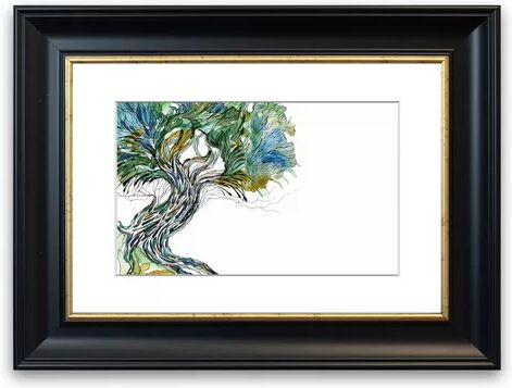 East Urban Home 'Tree of Life Cornwall' Framed Photographic Print East Urban Home Size: 50 cm H x 70 cm W, Frame Options: Grey  - Size: 50 cm H x 70 cm W