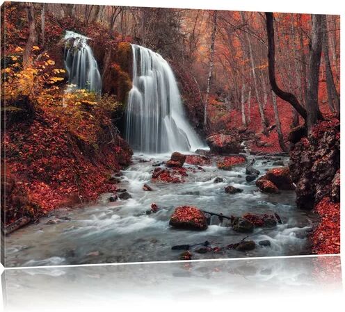 East Urban Home Waterfall in the Forest Photographic Print on Canvas East Urban Home  - Size: Mini (Under 40cm High) East Urban Home Waterfall in the Forest Photographic Print on Canvas East Urban Home  - Size: Mini (Under 40cm High)
