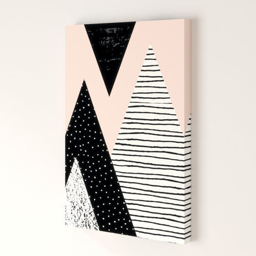 Fjørde & Co Twin Geo Shapes' by Andrew Lee Graphic Art Print on Canvas Fjørde & Co Size: 152cm H x 101cm W  - Size: 101cm H x 77cm W Fjørde & Co Twin Geo Shapes' by Andrew Lee Graphic Art Print on Canvas Fjørde & Co Size: 152cm H x 101cm W  - Size: 101cm H x 77cm W