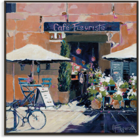 East Urban Home 'Al Fresco-Aix en Provence' Art Print on Canvas East Urban Home Format: Black Floater Frame, Size: 41cm H x 41cm W  - Size: 102cm H x 102cm W East Urban Home 'Al Fresco-Aix en Provence' Art Print on Canvas East Urban Home Format: Black Floater Frame, Size: 41cm H x 41cm W  - Size: 102cm H x 102cm W