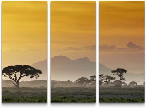 East Urban Home Beautiful Sunset in the African Savanna Photographic Art Print Multi-Piece Image on Canvas East Urban Home  - Size: Mini (Under 40cm High)