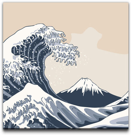 East Urban Home 'Japanese Painting' Photographic Print on Canvas East Urban Home  - Size: Mini (Under 40cm High) East Urban Home 'Japanese Painting' Photographic Print on Canvas East Urban Home  - Size: Mini (Under 40cm High)