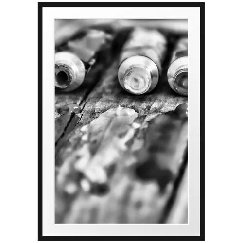 East Urban Home Paint Tubes Framed Photographic Print Poster East Urban Home Size: 100 cm H x 70 cm W  - Size: 100 cm H x 70 cm W