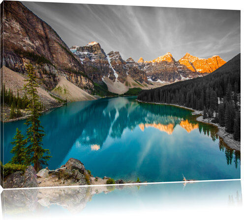 East Urban Home Moraine Lake, Canada Photographic Print on Canvas East Urban Home Size: 40cm H x 60cm W  - Size: 60cm H x 80cm W East Urban Home Moraine Lake, Canada Photographic Print on Canvas East Urban Home Size: 40cm H x 60cm W  - Size: 60cm H x 80cm W
