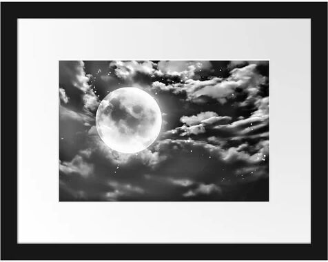 East Urban Home 'Full Moon' Framed Photographic Print East Urban Home  - Size: 38cm H x 30cm W