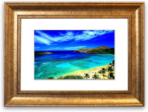 East Urban Home 'Stunning Paradise Hideaway Cornwall' Framed Photographic Print East Urban Home Size: 93 cm H x 126 cm W, Frame Options: Gold  - Size: 70 cm H x 93 cm W East Urban Home 'Stunning Paradise Hideaway Cornwall' Framed Photographic Print East Urban Home Size: 93 cm H x 126 cm W, Frame Options: Gold  - Size: 70 cm H x 93 cm W