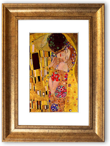 East Urban Home 'The Kiss ' Framed Photographic Print East Urban Home Size: 93 cm H x 70 cm W, Frame Options: Gold  - Size: 50 cm H x 70 cm W East Urban Home 'The Kiss ' Framed Photographic Print East Urban Home Size: 93 cm H x 70 cm W, Frame Options: Gold  - Size: 50 cm H x 70 cm W