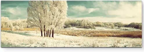 East Urban Home Icy Winter Landscape with Tree Photographic Print on Canvas East Urban Home Size: 150cm H x 50cm W  - Size: Mini (Under 40cm High) East Urban Home Icy Winter Landscape with Tree Photographic Print on Canvas East Urban Home Size: 150cm H x 50cm W  - Size: Mini (Under 40cm High)