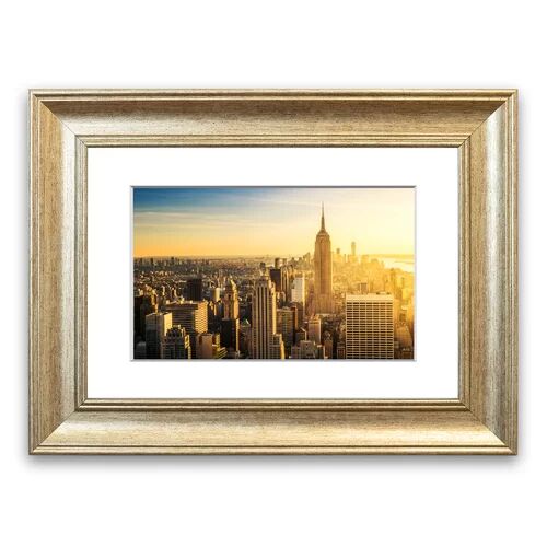 East Urban Home 'Beautiful Yellow Sunrise Cornwall' Framed Photographic Print East Urban Home Size: 70 cm H x 93 cm W, Frame Options: Silver  - Size: 93 cm H x 126 cm W