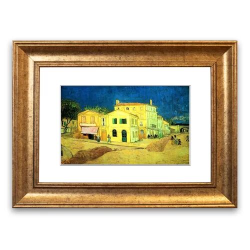 East Urban Home 'The Yellow House Vincent's House By Van Gogh Cornwall' Framed Photographic Print East Urban Home Size: 70 cm H x 93 cm W, Frame Options: Gold  - Size: 93 cm H x 126 cm W