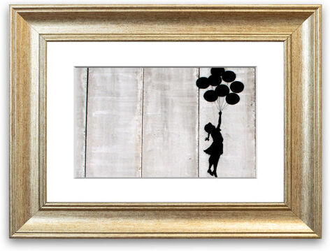 East Urban Home 'Balloon Girl Fly Cornwall Banksy' Framed Photographic Print East Urban Home Size: 50 cm H x 70 cm W, Frame Options: Silver Antique  - Size: 93 cm H x 70 cm W East Urban Home 'Balloon Girl Fly Cornwall Banksy' Framed Photographic Print East Urban Home Size: 50 cm H x 70 cm W, Frame Options: Silver Antique  - Size: 93 cm H x 70 cm W