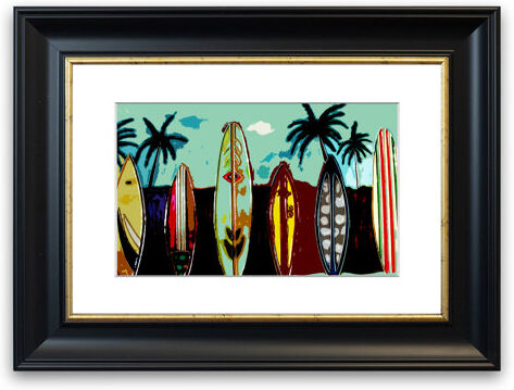 East Urban Home 'Surfboard Paradise Cornwall' Framed Photographic Print East Urban Home Size: 93 cm H x 126 cm W, Frame Options: Matte Black  - Size: 93 cm H x 126 cm W East Urban Home 'Surfboard Paradise Cornwall' Framed Photographic Print East Urban Home Size: 93 cm H x 126 cm W, Frame Options: Matte Black  - Size: 93 cm H x 126 cm W