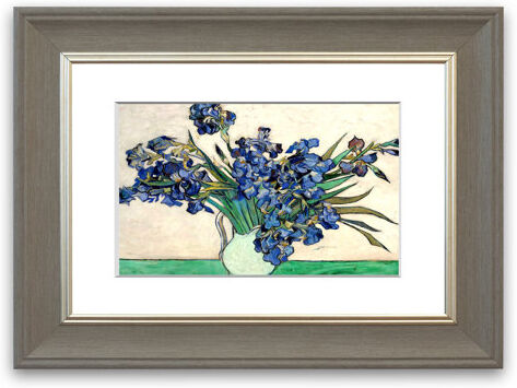 East Urban Home 'Van Gogh Irises in a Vase Cornwall' Framed Photographic Print East Urban Home Size: 50 cm H x 70 cm W, Frame Options: Grey Brushed  - Size: 93 cm H x 70 cm W East Urban Home 'Van Gogh Irises in a Vase Cornwall' Framed Photographic Print East Urban Home Size: 50 cm H x 70 cm W, Frame Options: Grey Brushed  - Size: 93 cm H x 70 cm W