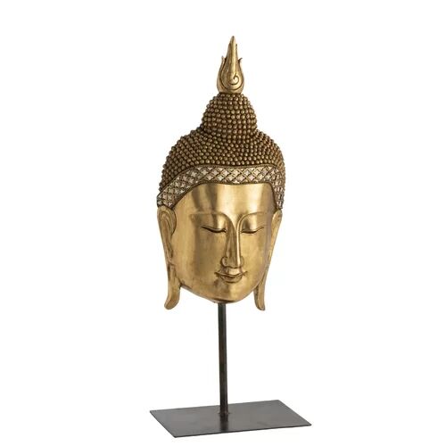 Bloomsbury Market Franco Buddha Head Figurine Bloomsbury Market Finish: Gold  - Size: 30cm H X 30cm W X 4cm D