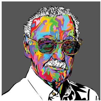 East Urban Home 'Stan Lee' Giclée Graphic Art Print on Wrapped Canvas East Urban Home Size: 45.72cm H x 45.72cm W x 3.81cm D  - Size: 66.04cm H x 45.72cm W x 3.81cm D East Urban Home 'Stan Lee' Giclée Graphic Art Print on Wrapped Canvas East Urban Home Size: 45.72cm H x 45.72cm W x 3.81cm D  - Size: 66.04cm H x 45.72cm W x 3.81cm D