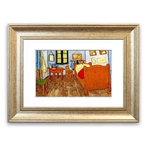 East Urban Home 'Vincent Van Gogh Bedroom Cornwall' Framed Photographic Print East Urban Home Size: 93 cm H x 126 cm W, Frame Options: Silver Antique  - Size: 50 cm H x 70 cm W