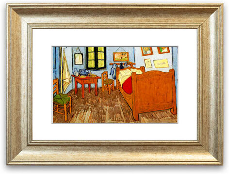 East Urban Home 'Vincent Van Gogh Bedroom Cornwall' Framed Photographic Print East Urban Home Size: 93 cm H x 126 cm W, Frame Options: Silver Antique  - Size: 50 cm H x 70 cm W East Urban Home 'Vincent Van Gogh Bedroom Cornwall' Framed Photographic Print East Urban Home Size: 93 cm H x 126 cm W, Frame Options: Silver Antique  - Size: 50 cm H x 70 cm W