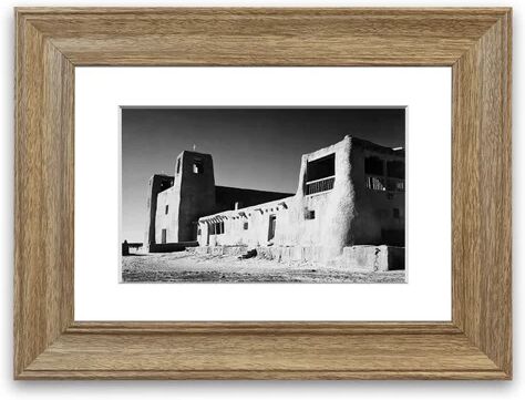 East Urban Home 'Church, Acoma Pueblo' By Ansel Adams Framed Photographic Print East Urban Home Size: 93 cm H x 70 cm W, Frame Options: Teak  - Size: 93 cm H x 70 cm W